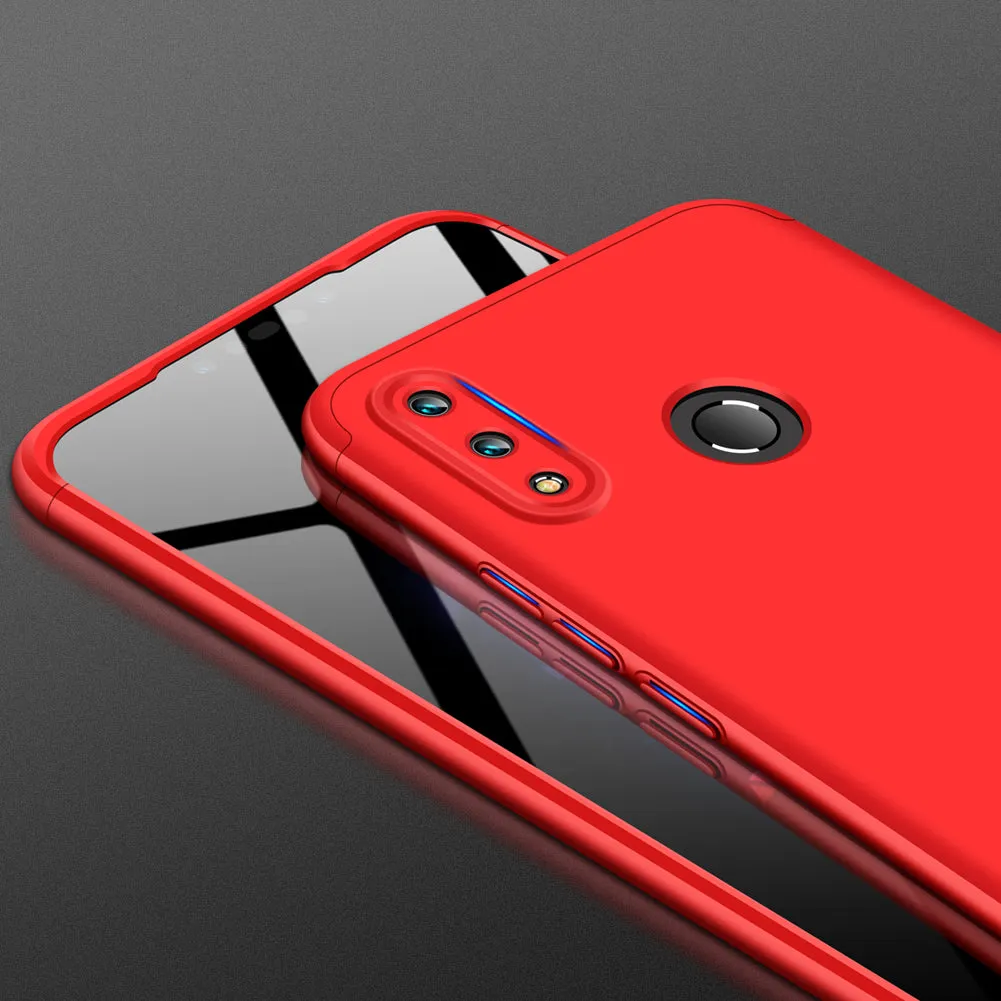 For HUAWEI NOVA 3I/P smart Plus 3 in 1 360 Degree Non-slip Shockproof Full Protective Case gold
