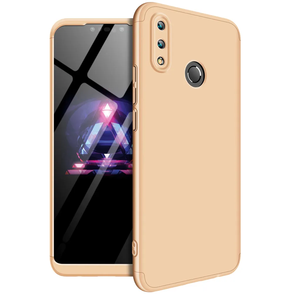 For HUAWEI NOVA 3I/P smart Plus 3 in 1 360 Degree Non-slip Shockproof Full Protective Case gold