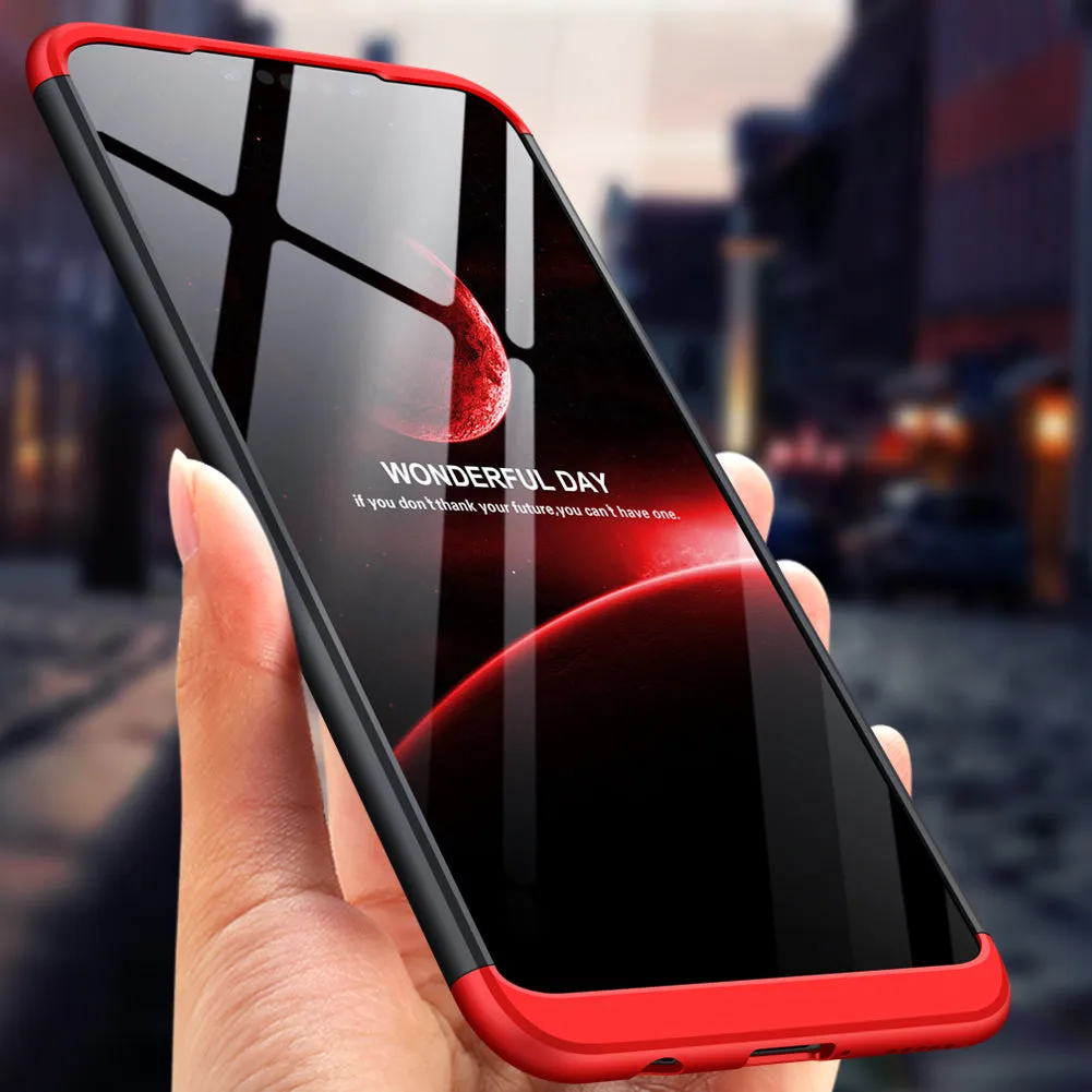 For HUAWEI NOVA 3I/P smart Plus 3 in 1 360 Degree Non-slip Shockproof Full Protective Case gold