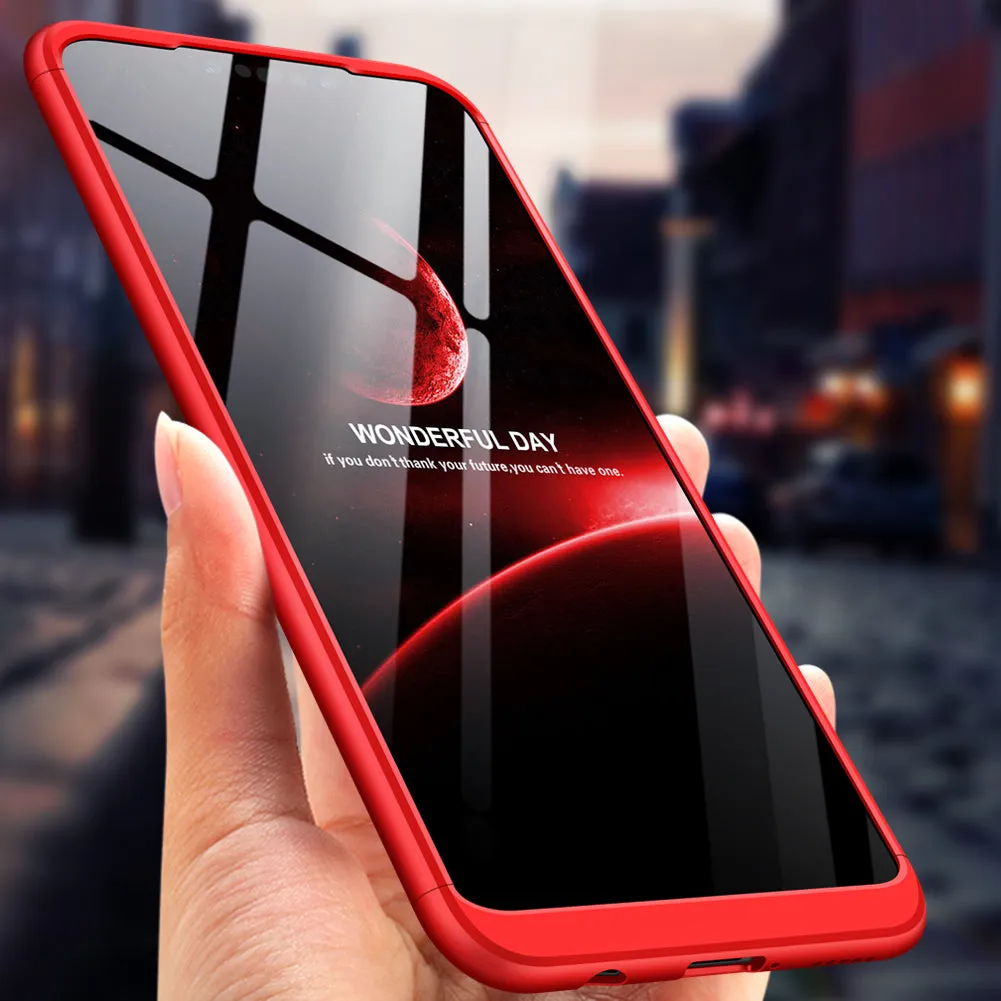 For HUAWEI NOVA 3I/P smart Plus 3 in 1 360 Degree Non-slip Shockproof Full Protective Case gold
