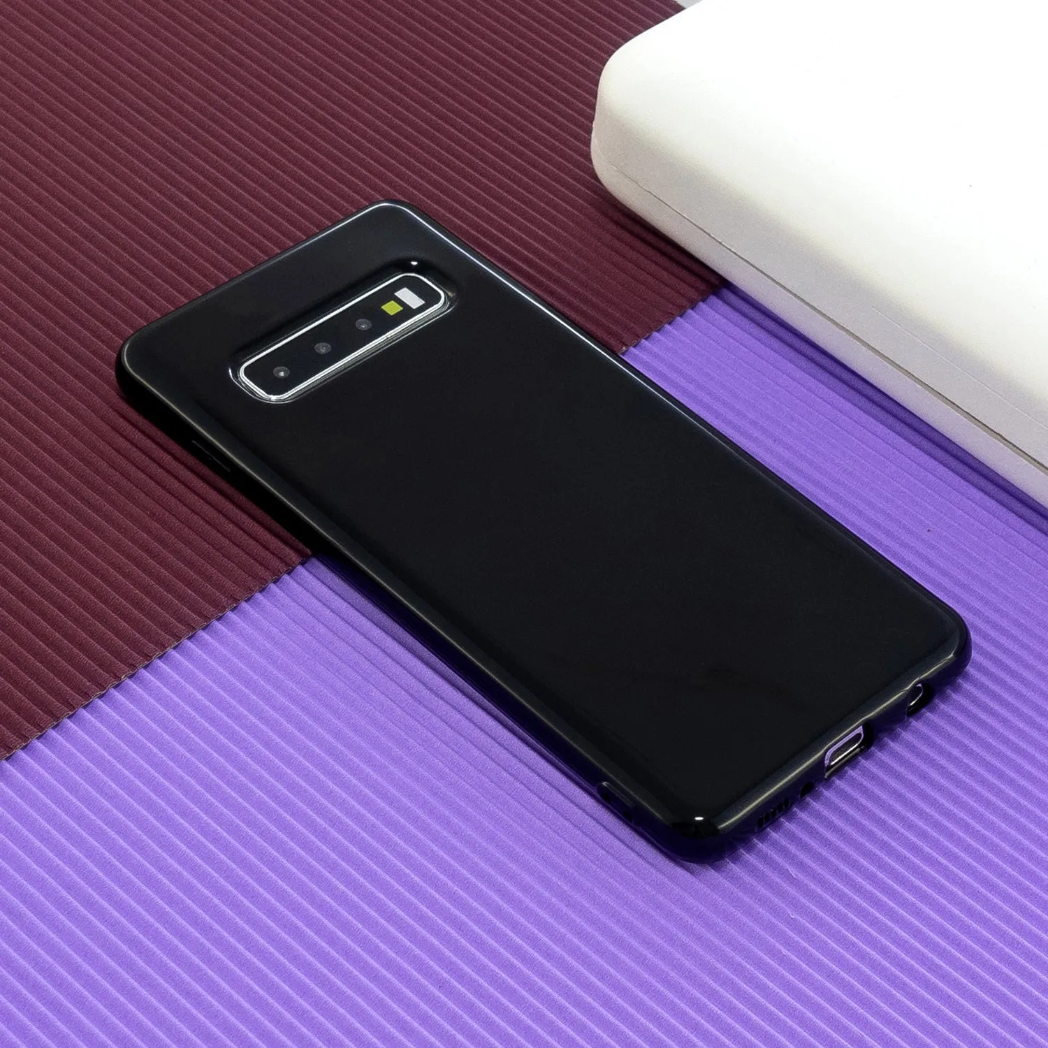 For Samsung Note 8/Note 9 Mobile Phone Shell Thickened Case Anti-slip Screen Protector Smart Cellphone Cover Yellow