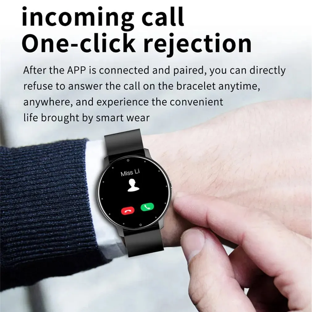 Full Touch Smart Watch: Sporty, Waterproof, Bluetooth - 2024 Edition