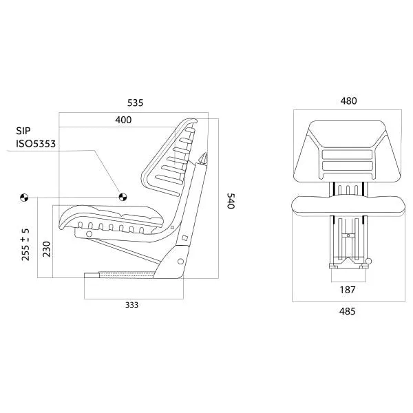Genfitt Tractor Seat Adjustable
