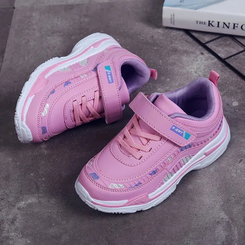 Girls Sport Shoes Waterproof Running Shoes Kids Sneakers Breathable Antislip Children Shoes
