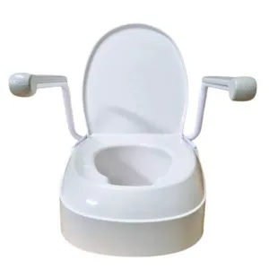 HOMECRAFT Raised Toilet Seat with Armrests Height Adjustable