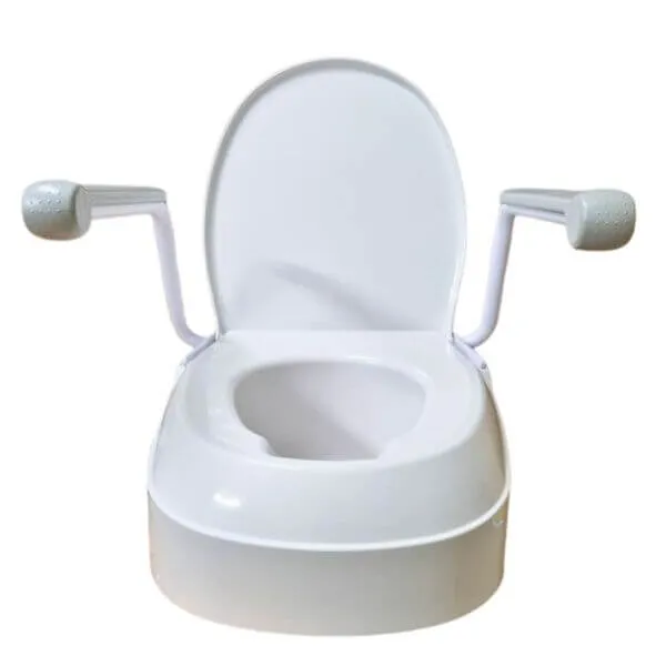 HOMECRAFT Raised Toilet Seat with Armrests Height Adjustable