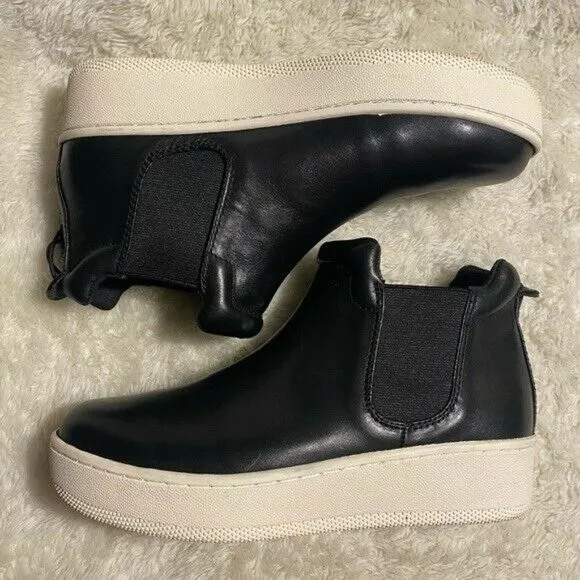J/Slide Black Joggle Leather Boot Size 6