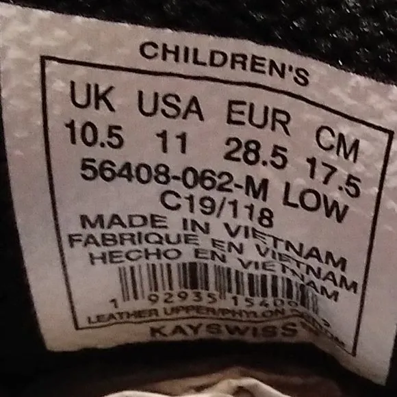 K-SWISS ST329 CHILDRE´S SHOES SIZE-11-MEDIUM