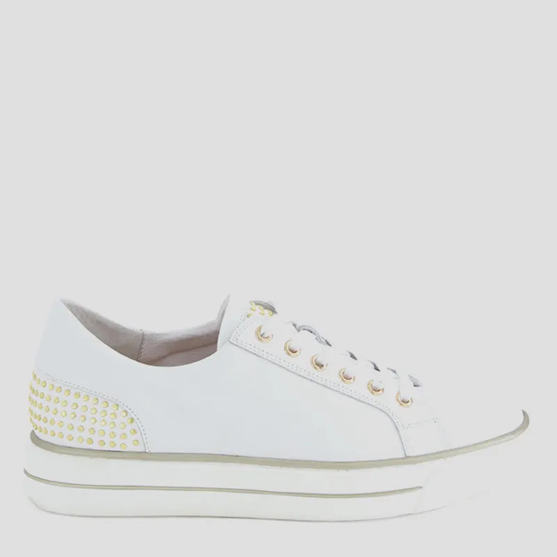KAIYA W - WHITE TUMBLE LEATHER