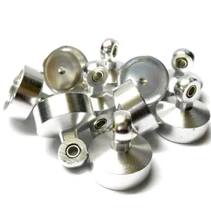 L6254 1/8 Scale Shock Absorber Damper Top Cap Seal Holder x 10 Silver 24mm