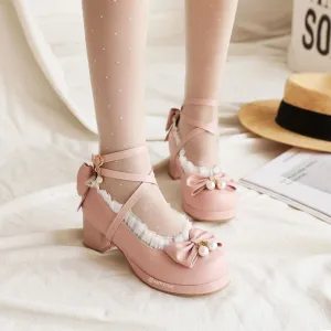 Lace Lolita Bow Shoes