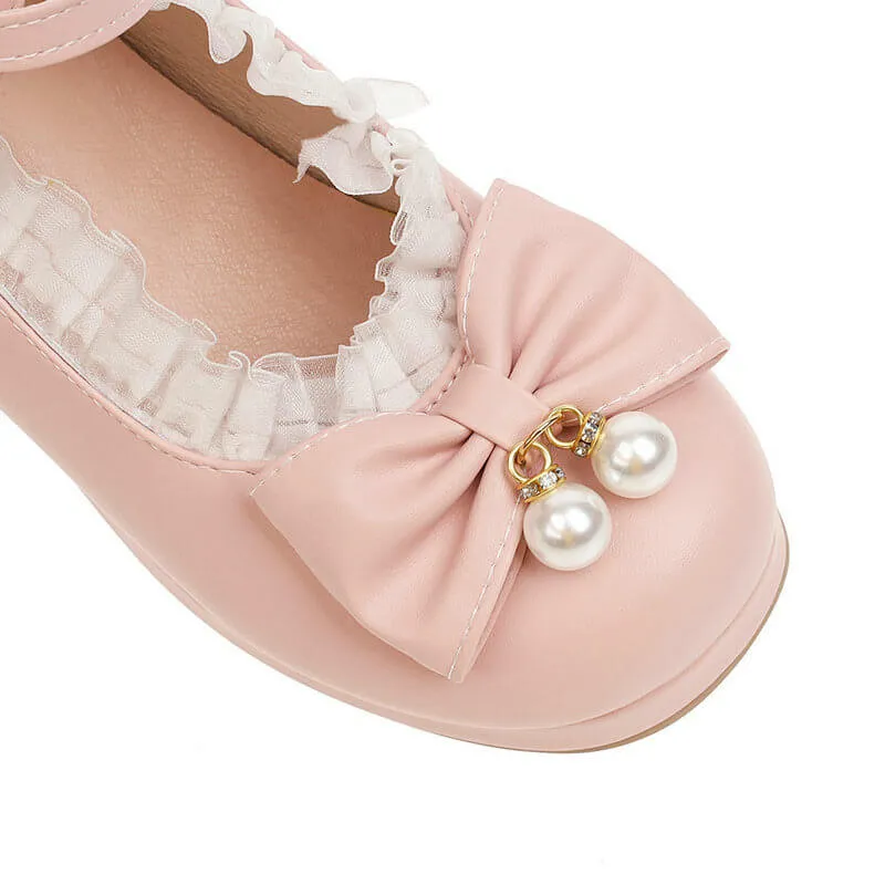 Lace Lolita Bow Shoes