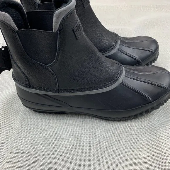London Fog Mens Rye Duck Boot Mens Shoes Black 10M