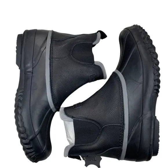 London Fog Mens Rye Duck Boot Mens Shoes Black 10M