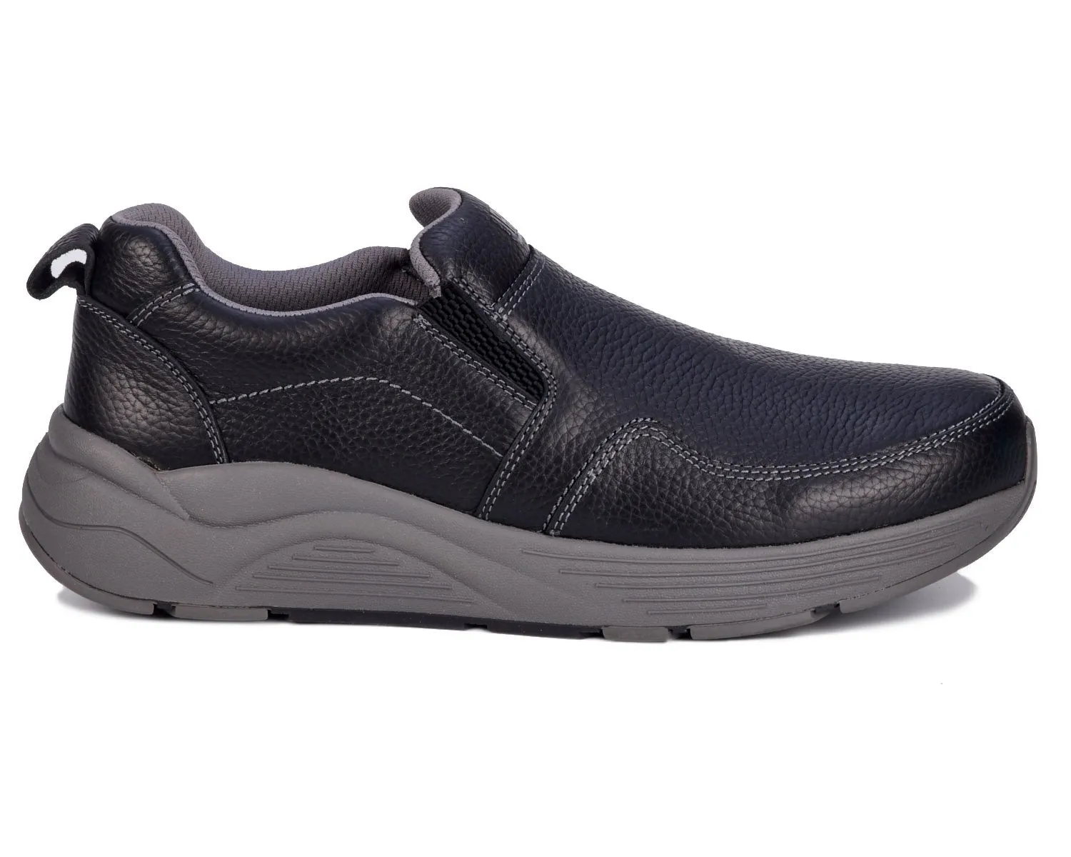 MATCH Black Pebbled Leather