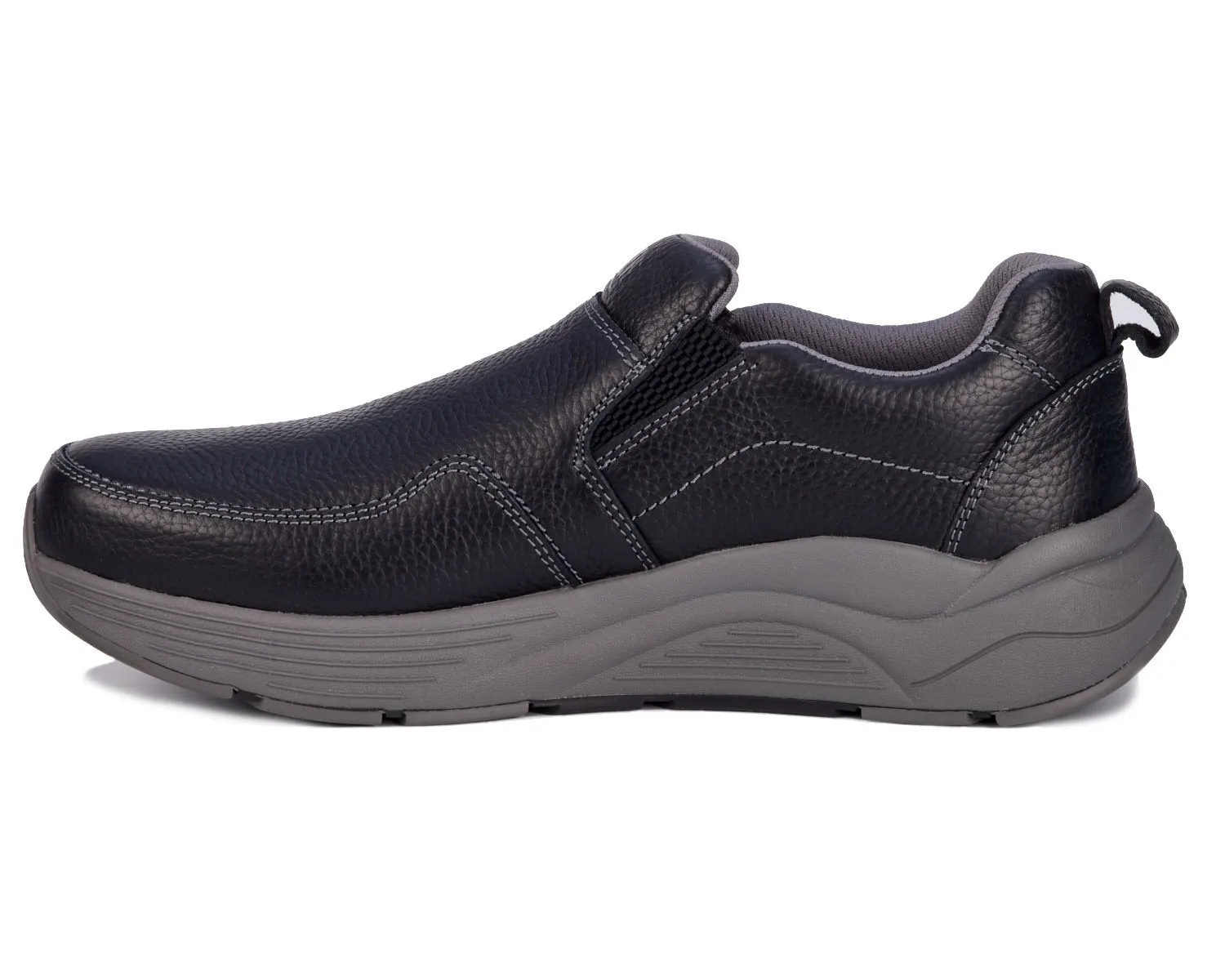 MATCH Black Pebbled Leather