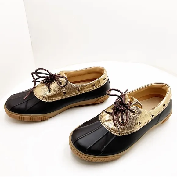 {Michael Michael Kors} Hyde Rubber/Leather Waterproof Duck Shoes