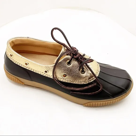 {Michael Michael Kors} Hyde Rubber/Leather Waterproof Duck Shoes