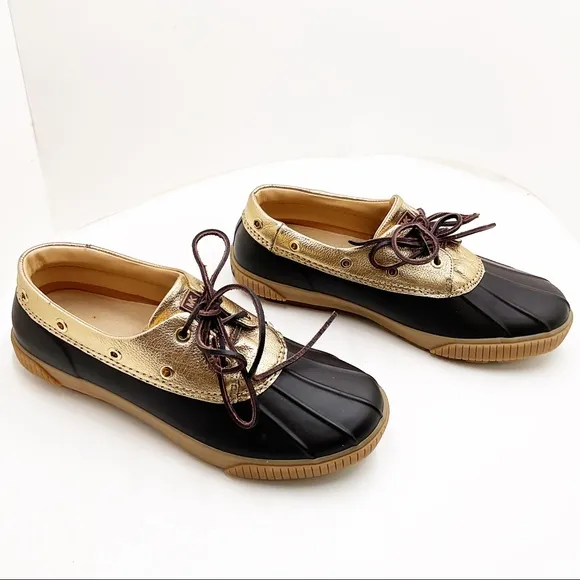 {Michael Michael Kors} Hyde Rubber/Leather Waterproof Duck Shoes