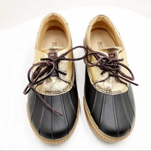{Michael Michael Kors} Hyde Rubber/Leather Waterproof Duck Shoes