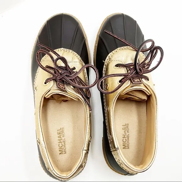 {Michael Michael Kors} Hyde Rubber/Leather Waterproof Duck Shoes