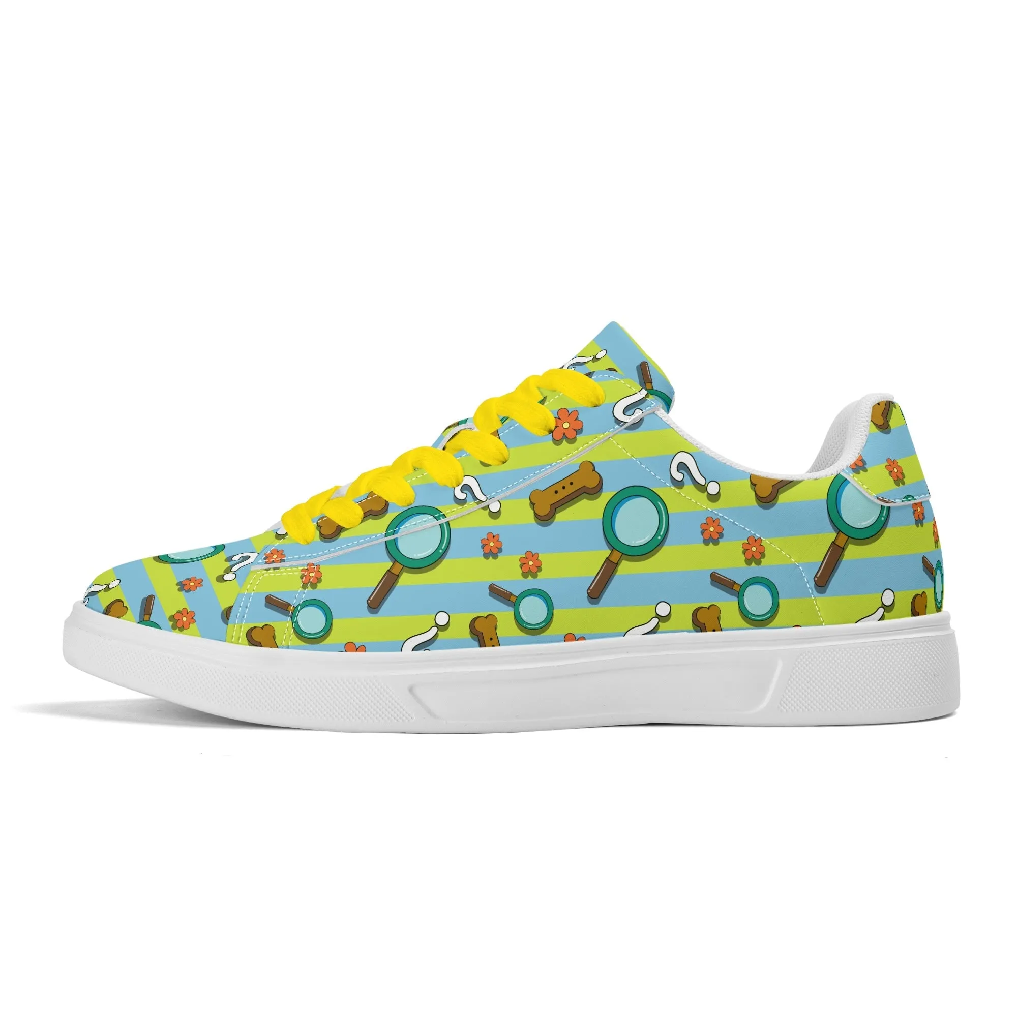 Mystery Cutie Unisex Low Top Leather Kicks