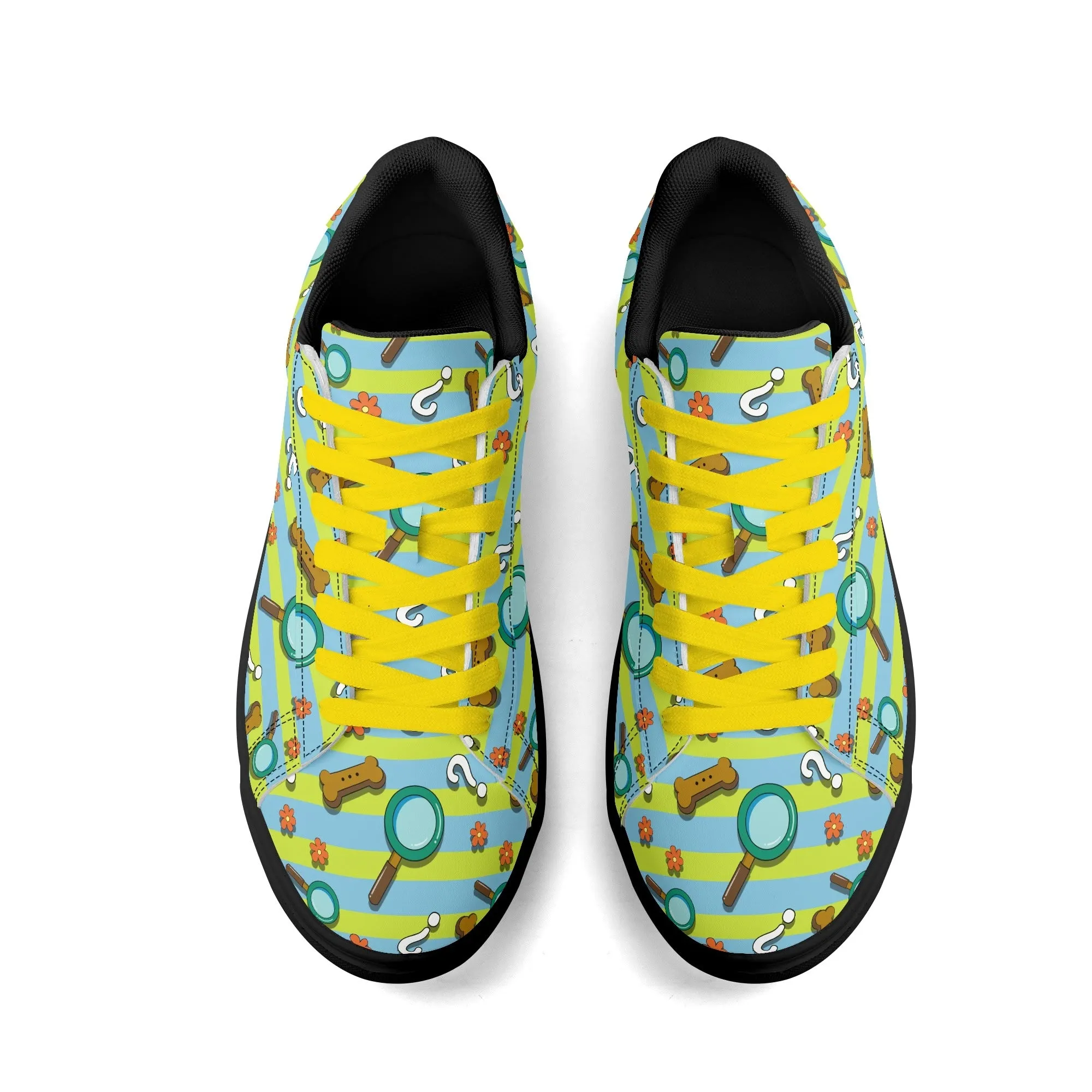 Mystery Cutie Unisex Low Top Leather Kicks