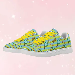 Mystery Cutie Unisex Low Top Leather Kicks