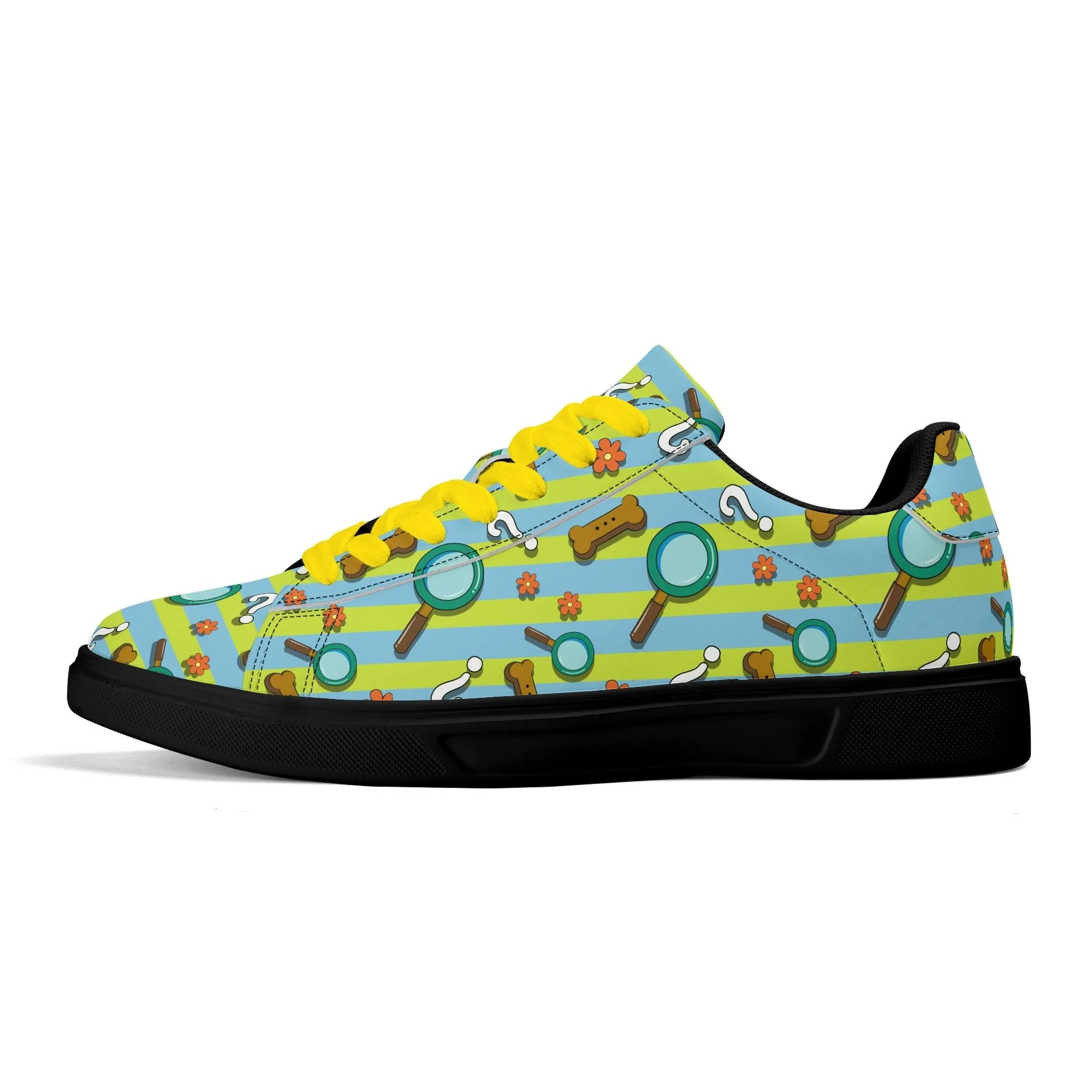 Mystery Cutie Unisex Low Top Leather Kicks