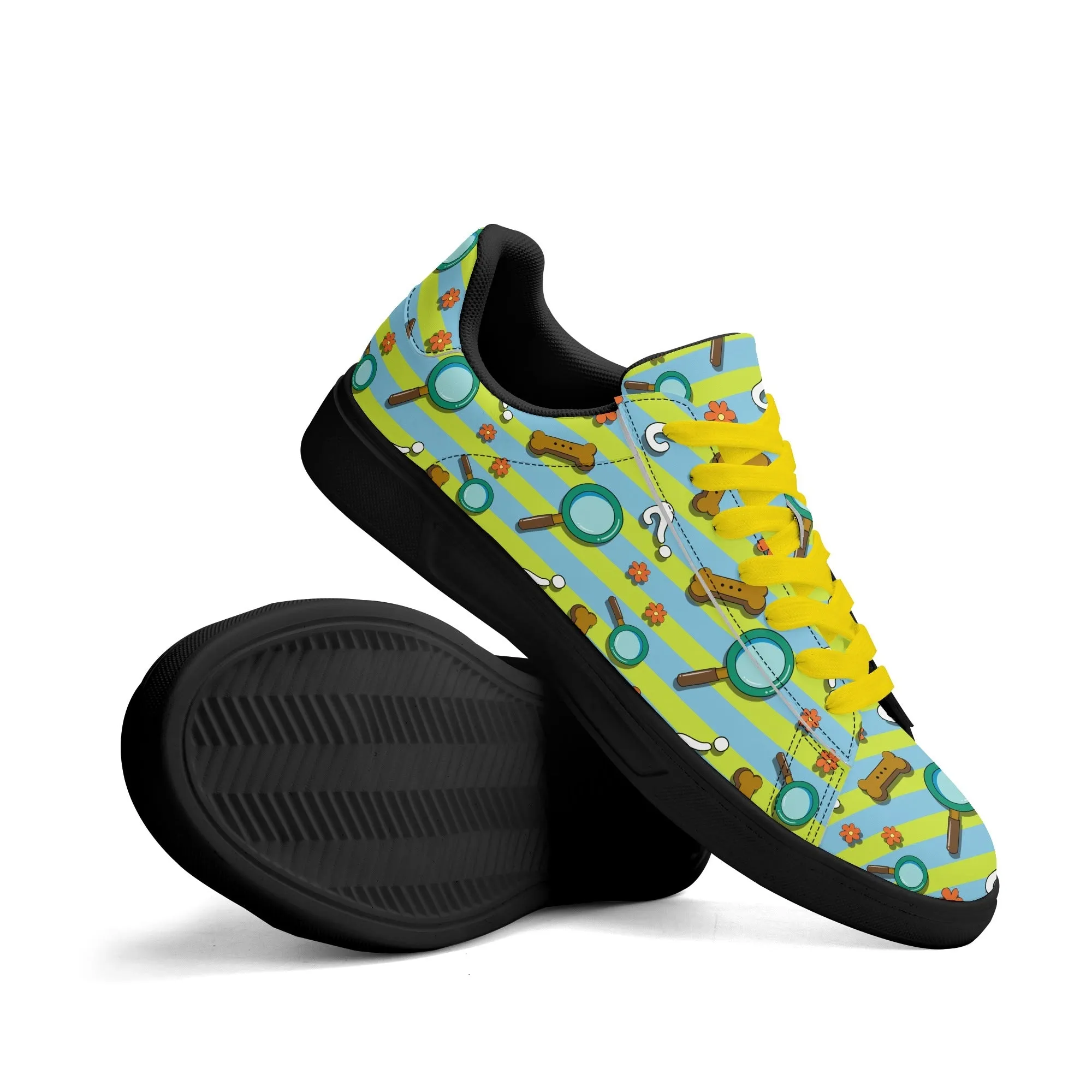Mystery Cutie Unisex Low Top Leather Kicks