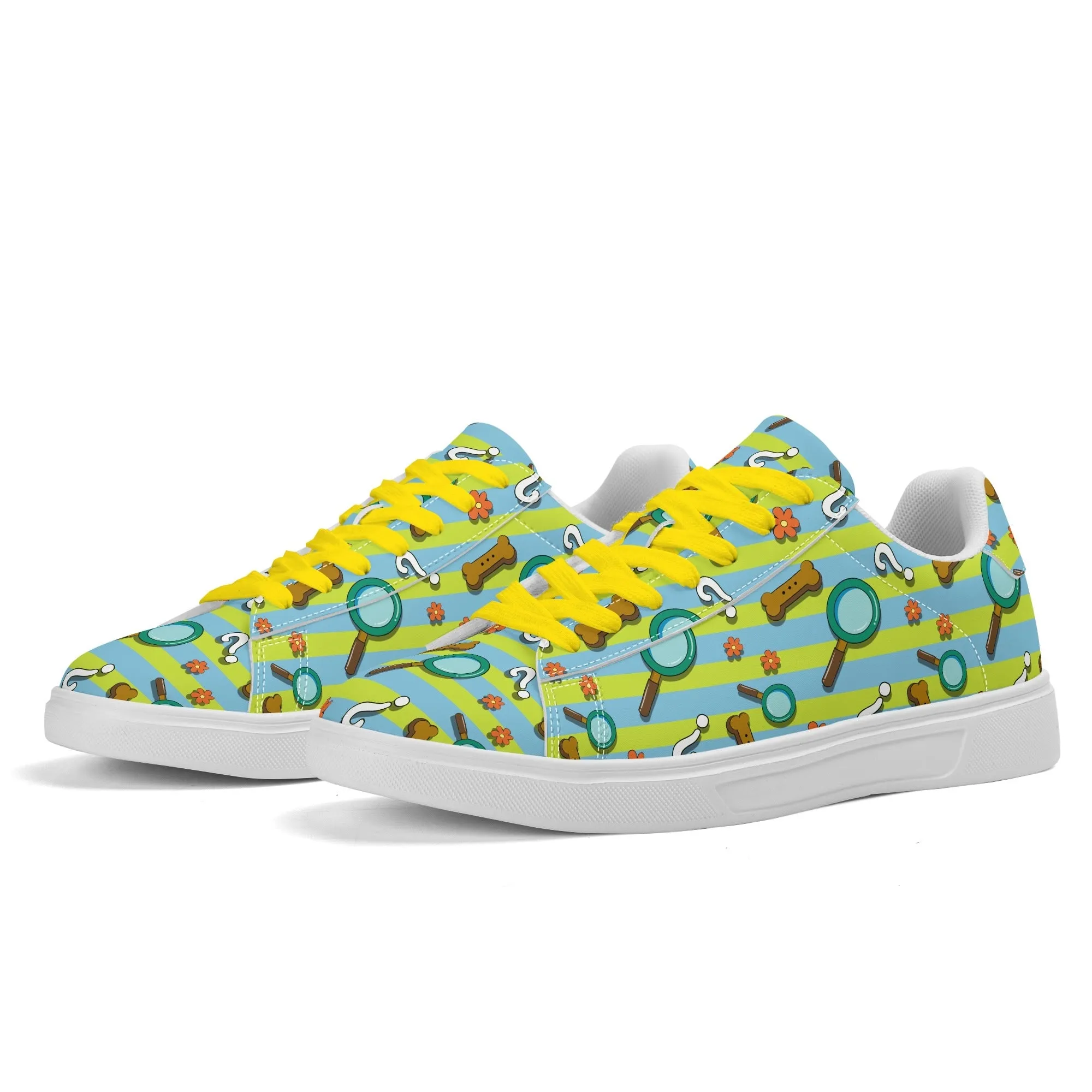 Mystery Cutie Unisex Low Top Leather Kicks