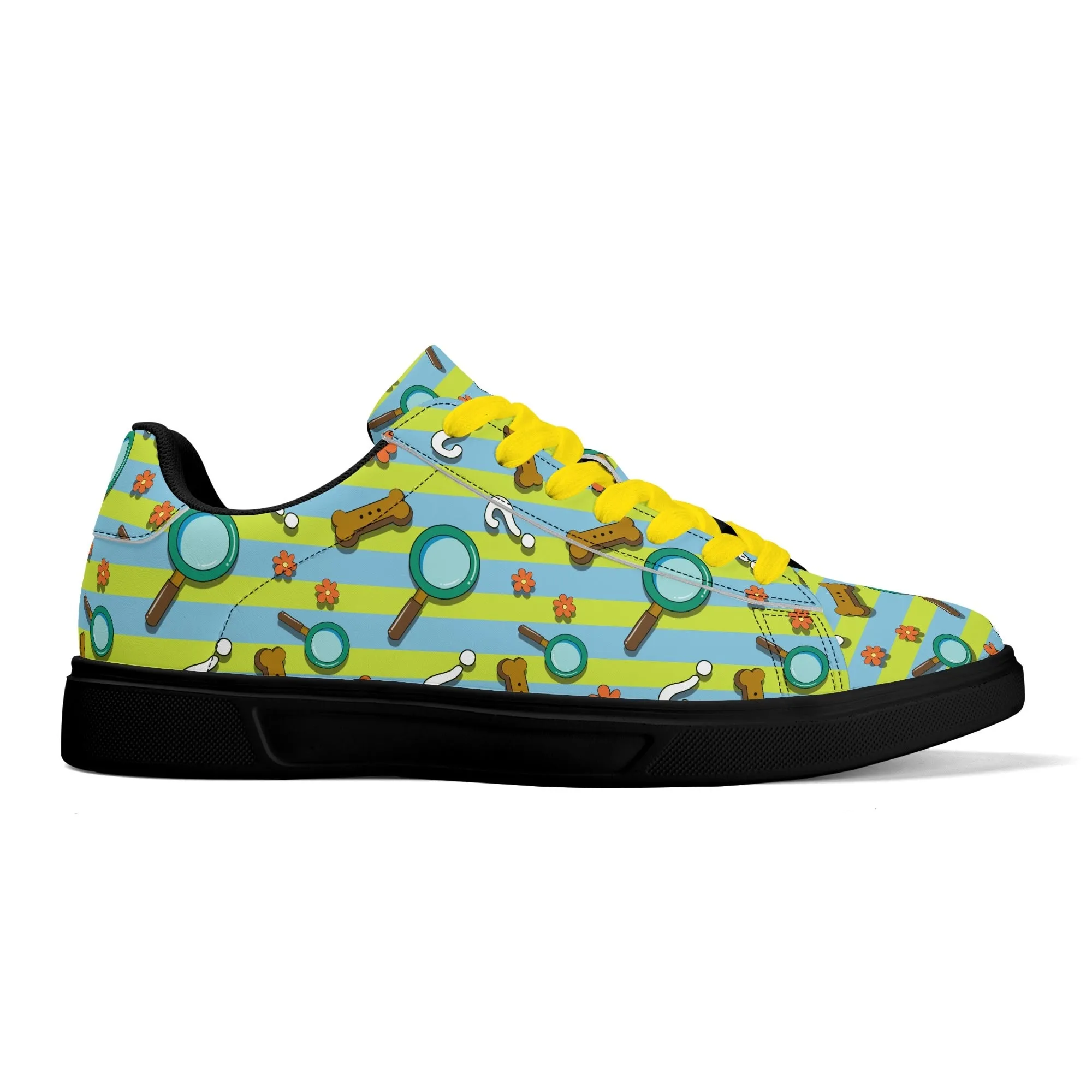 Mystery Cutie Unisex Low Top Leather Kicks