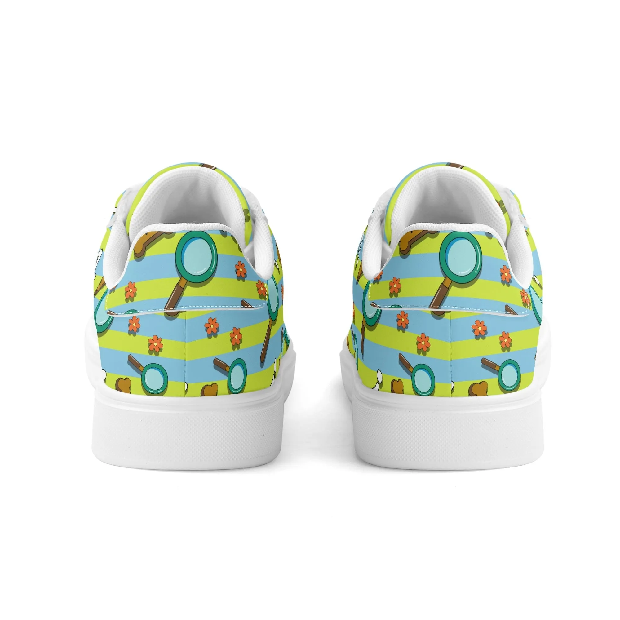 Mystery Cutie Unisex Low Top Leather Kicks