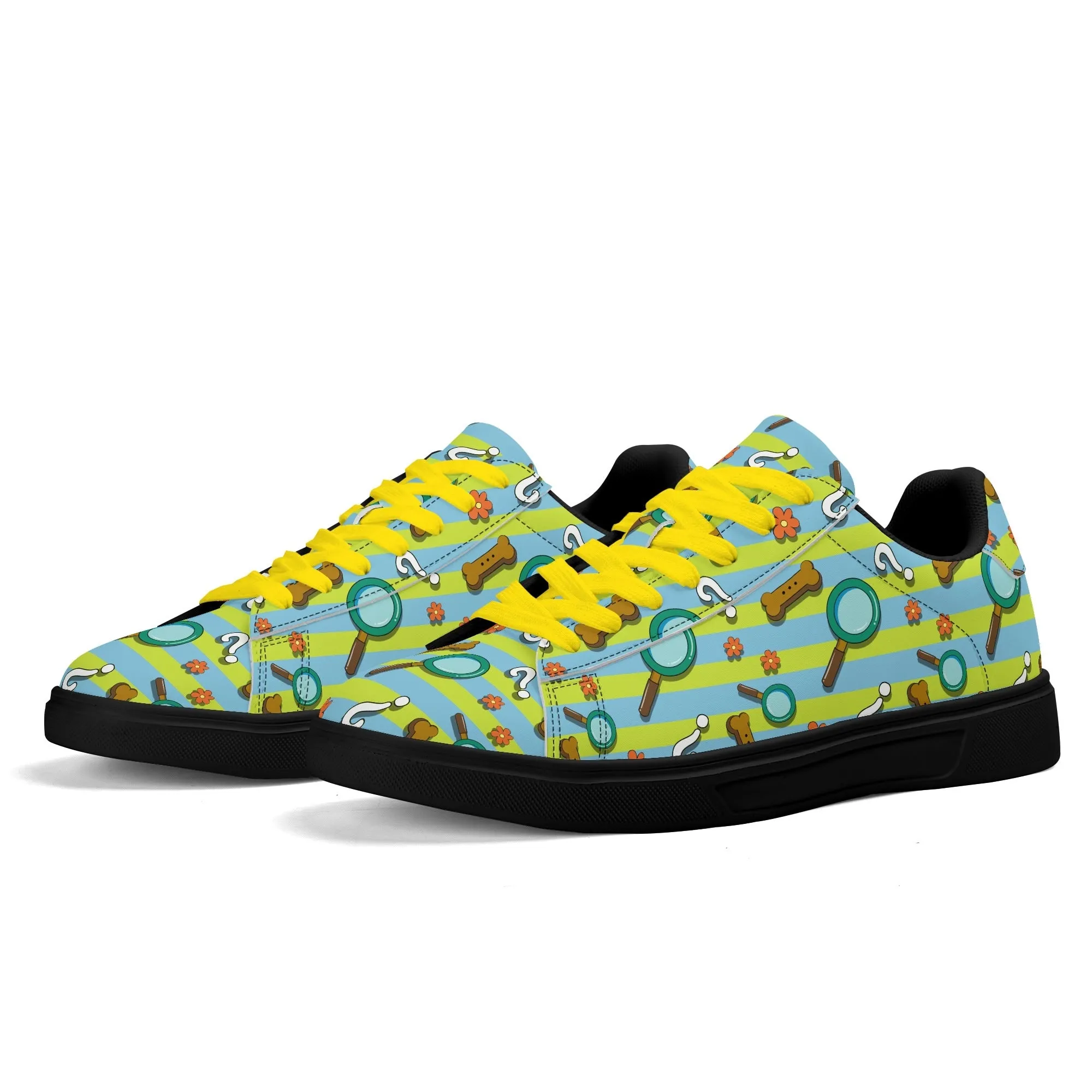 Mystery Cutie Unisex Low Top Leather Kicks