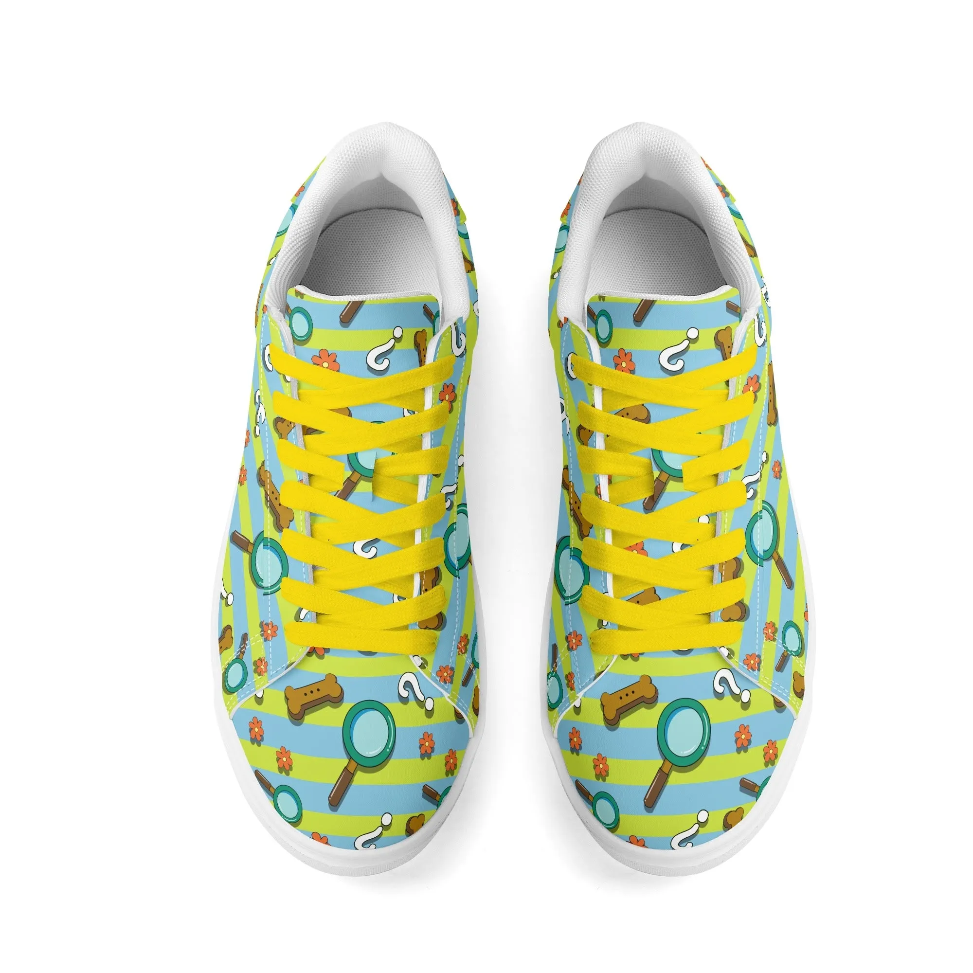Mystery Cutie Unisex Low Top Leather Kicks
