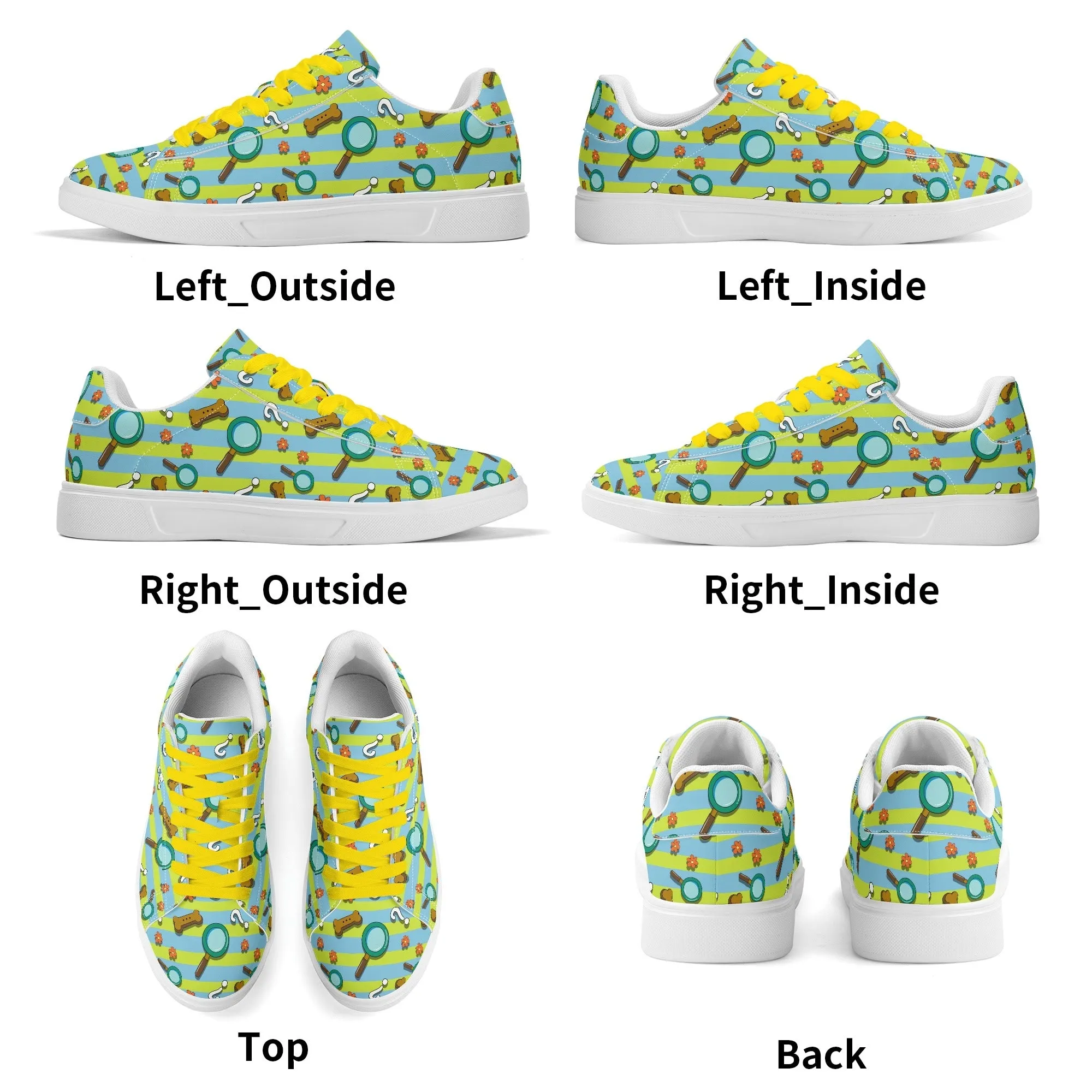 Mystery Cutie Unisex Low Top Leather Kicks