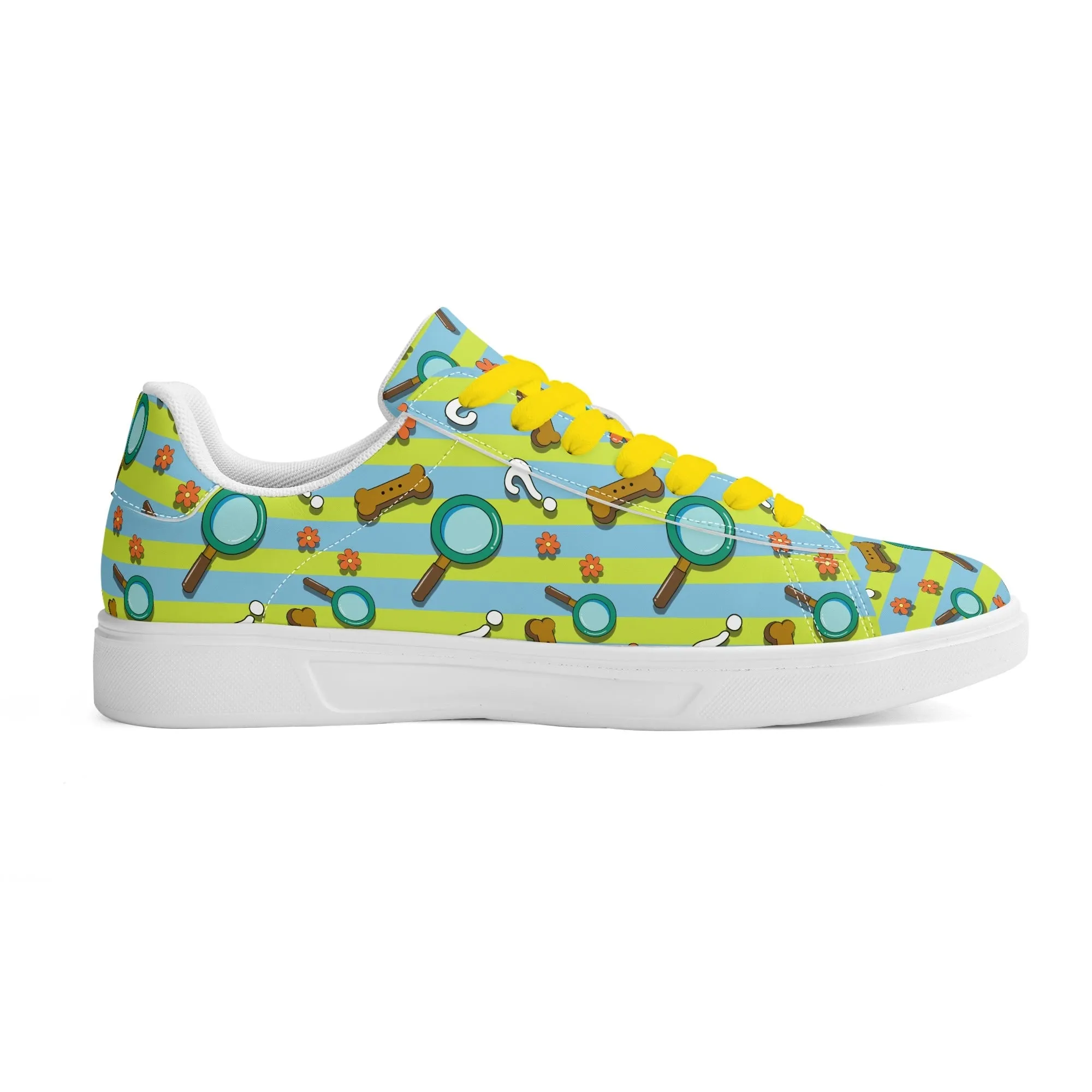 Mystery Cutie Unisex Low Top Leather Kicks