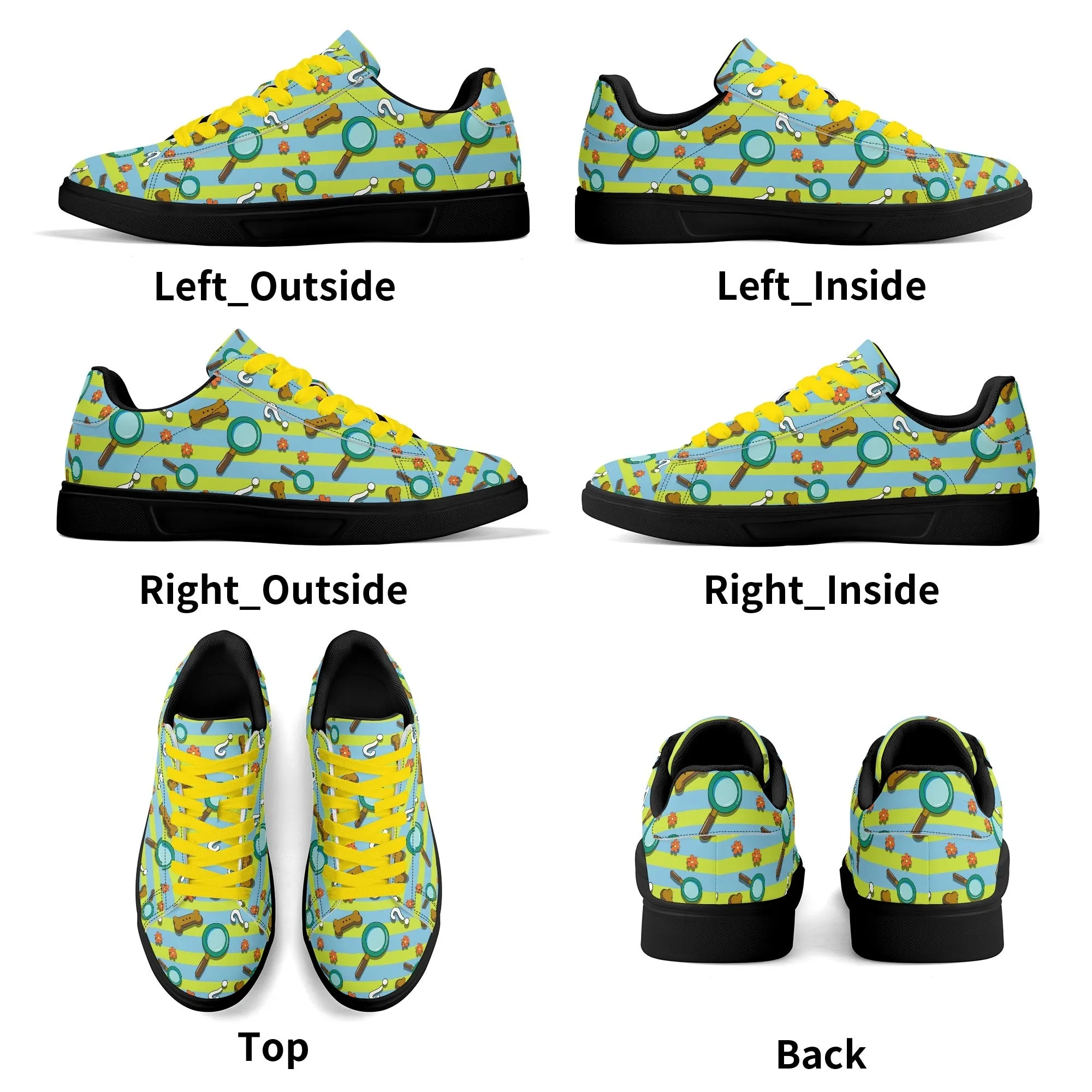 Mystery Cutie Unisex Low Top Leather Kicks
