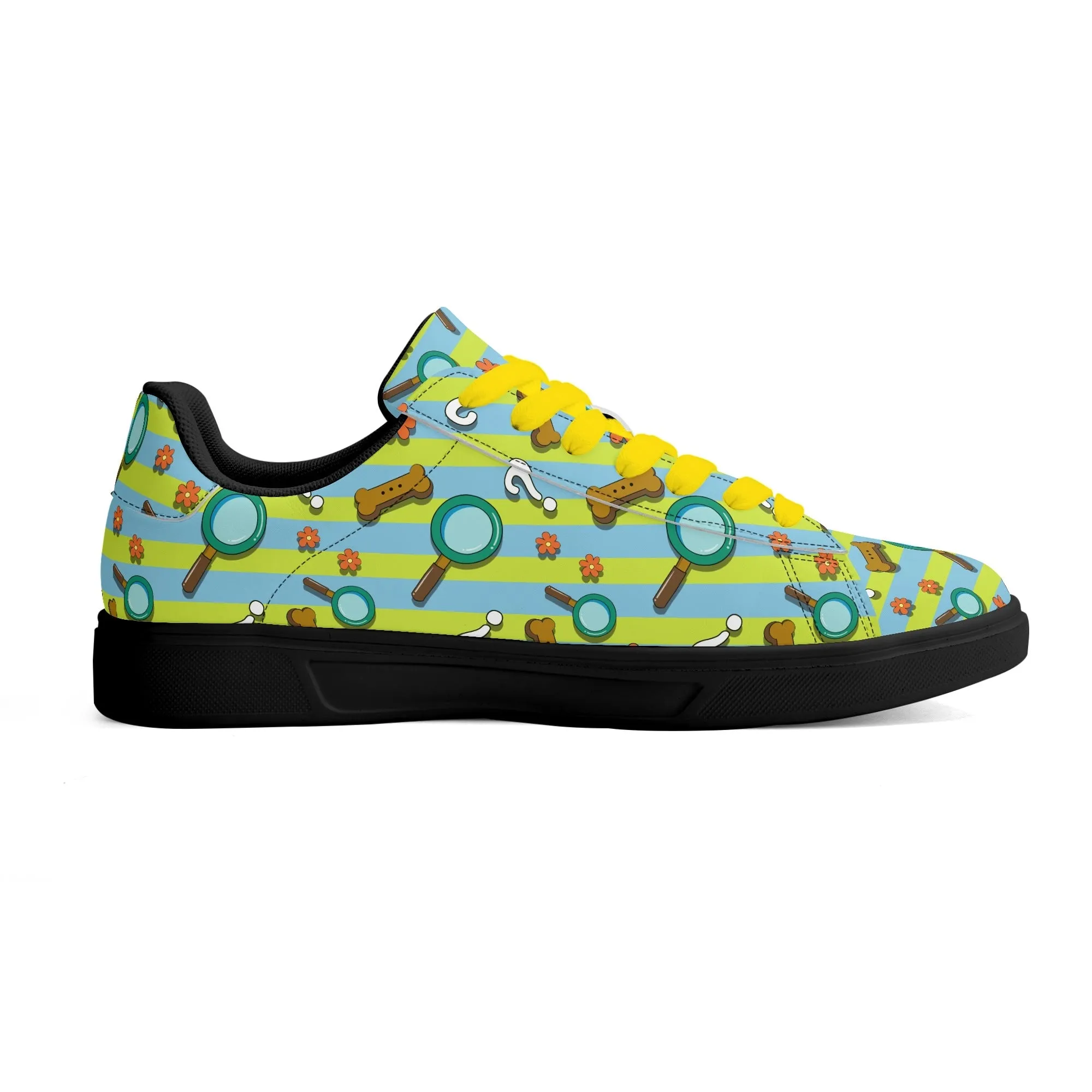 Mystery Cutie Unisex Low Top Leather Kicks
