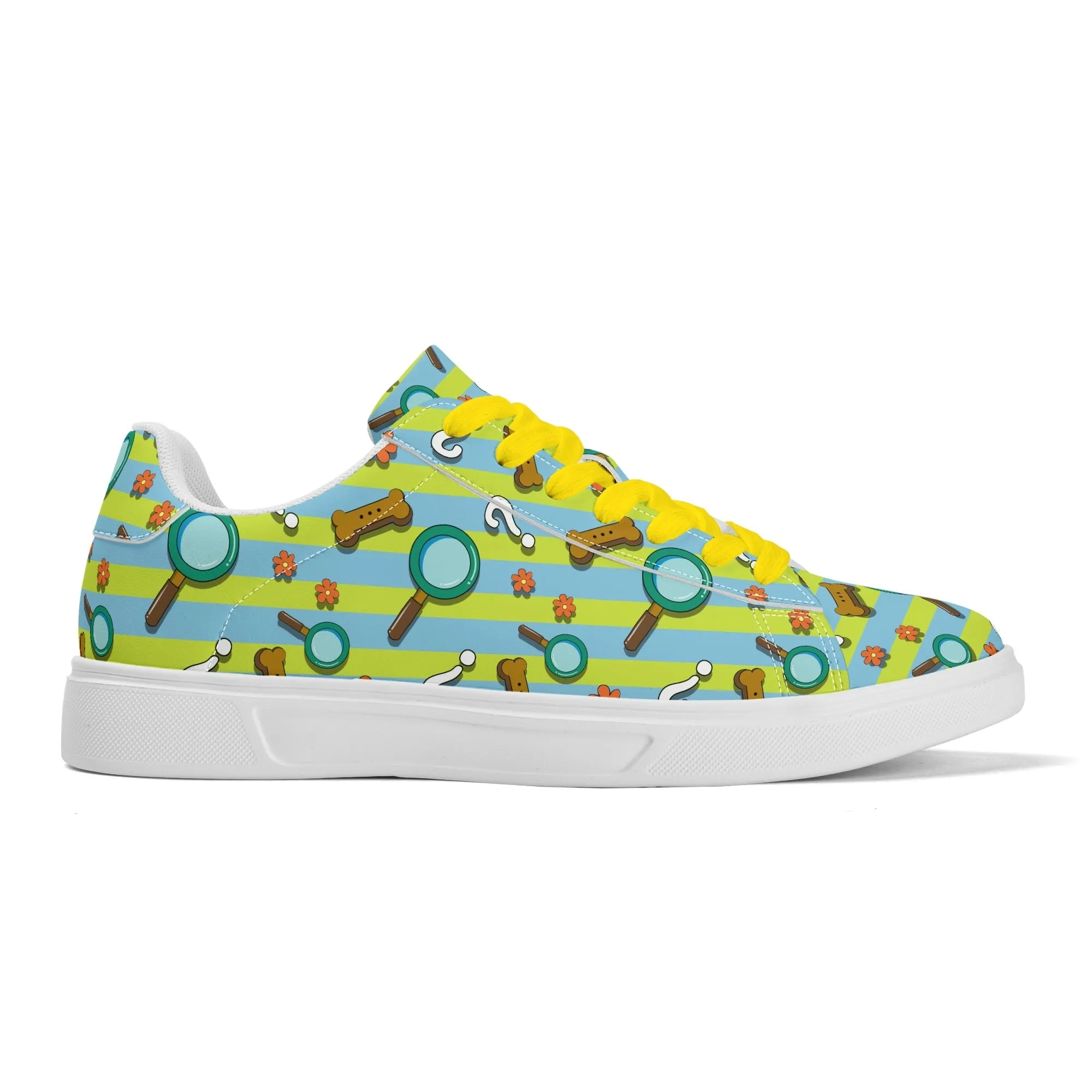 Mystery Cutie Unisex Low Top Leather Kicks