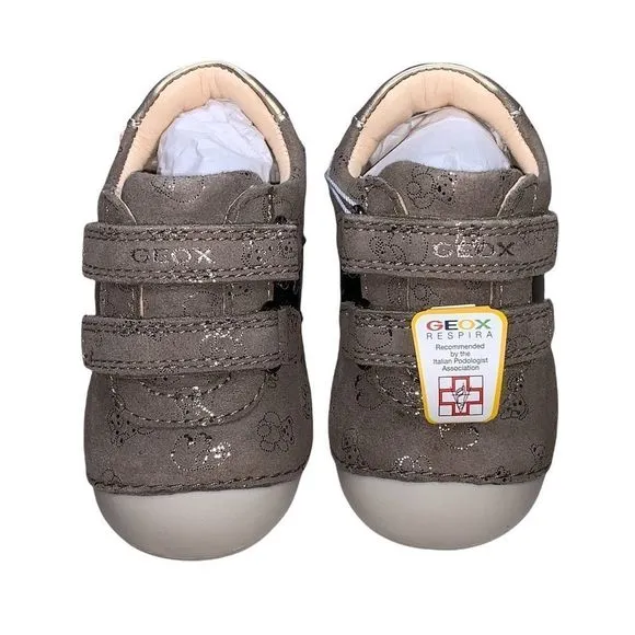 NEW Geox Teddy Bear Sneakers Baby Girl Size 4.5