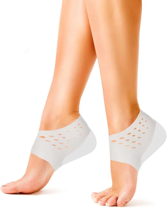 New Healifty Invisible Height Increase Insole Heel Silicone Gel Inserts Socks Wearable Cushion for Men and Women (5.5cm)