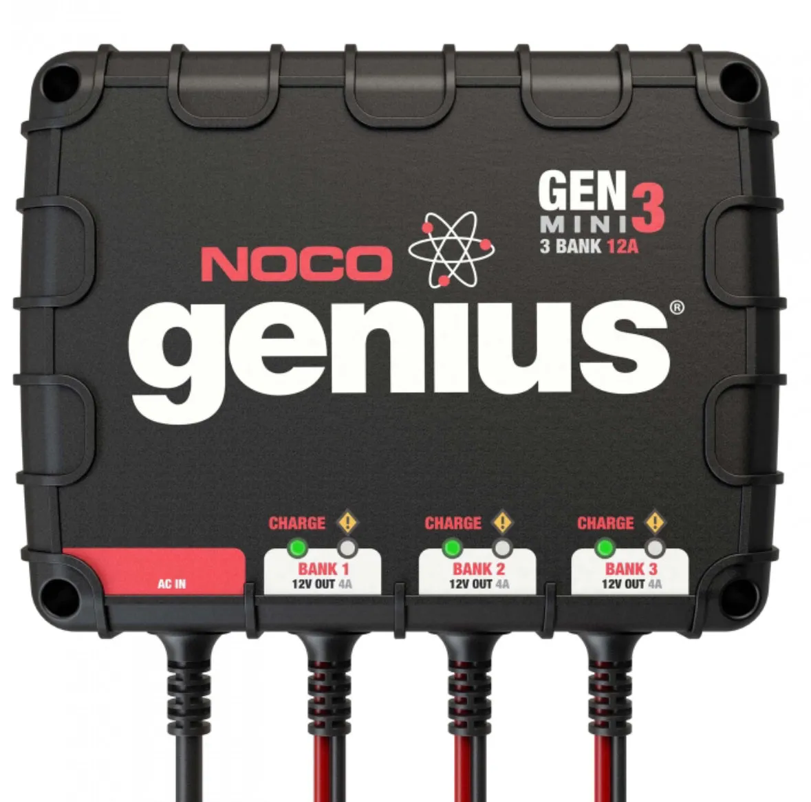 Noco Genius GENmini3 3-Bank 12 Amp On-Board Battery Charger