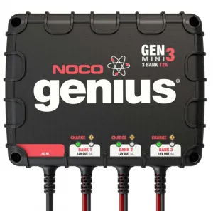 Noco Genius GENmini3 3-Bank 12 Amp On-Board Battery Charger