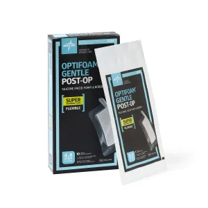 Optifoam Gentle Silicone-Faced Postop Foam Dressing, 4" x 8" (case of 100)