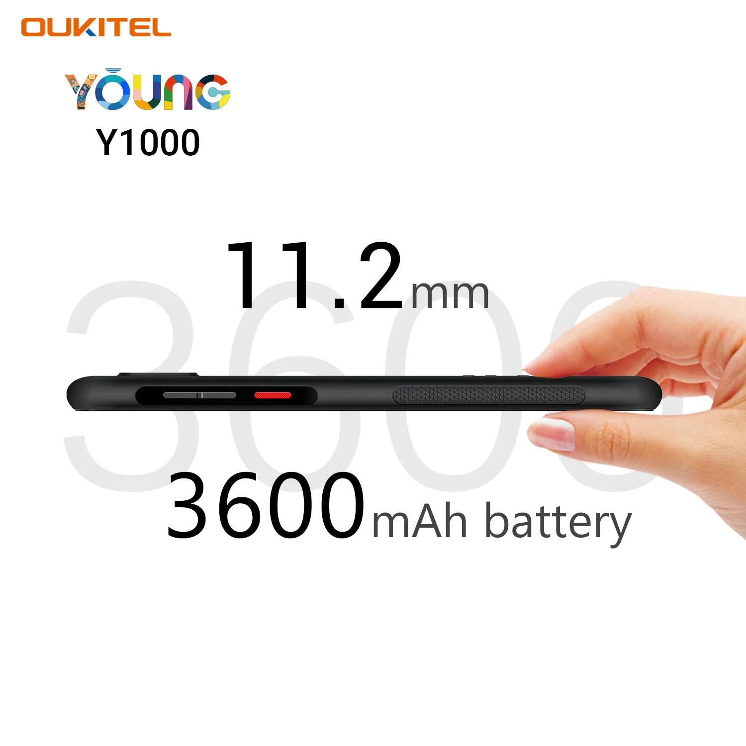 OUKITEL Y1000  6.1inch Waterdrop Display Mobile Phone 8MP 5MP 2G 32G Dual SIM 4 Core Android Phone Black