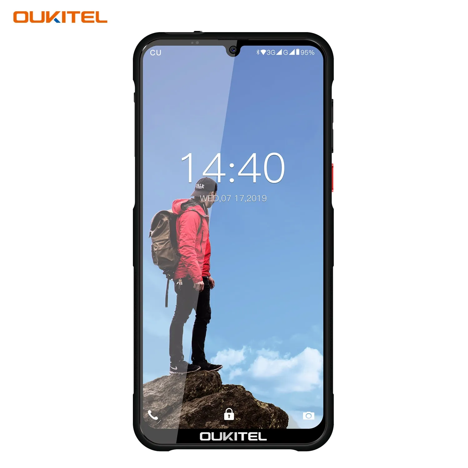 OUKITEL Y1000  6.1inch Waterdrop Display Mobile Phone 8MP 5MP 2G 32G Dual SIM 4 Core Android Phone Black