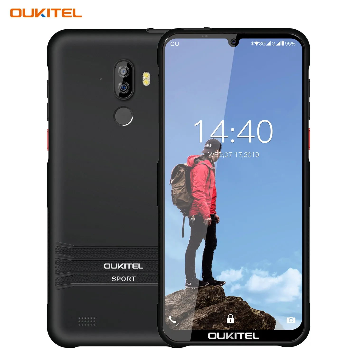 OUKITEL Y1000  6.1inch Waterdrop Display Mobile Phone 8MP 5MP 2G 32G Dual SIM 4 Core Android Phone Black