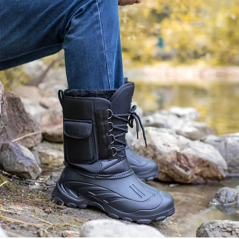 Outdoor Sports Men Boots Waterproof Shoes Men Light Rain Boots Fishing Boots Winter Snow Boots New