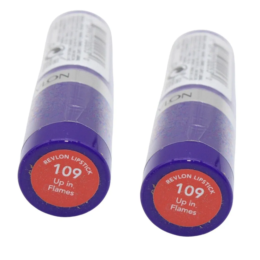 Pack of 2 Revlon Lipstick, Up in Flames 109